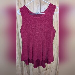 Sleeveless Red Women's Top